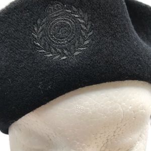 Vintage Liz Claiborne Black Wool Beret